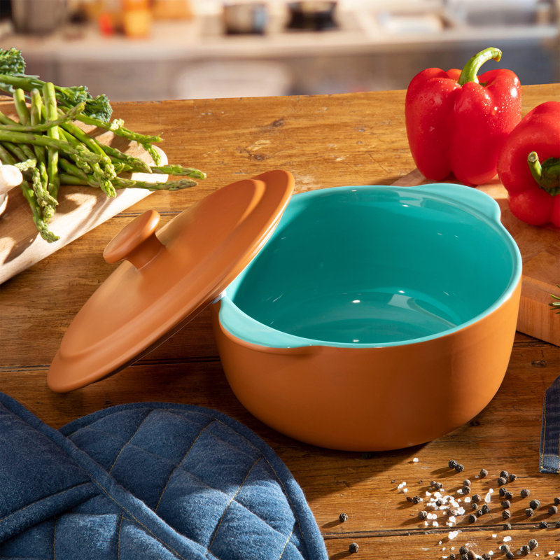 Europasonic Ltd Stoneware Round Casserole Dish with Lid & Reviews